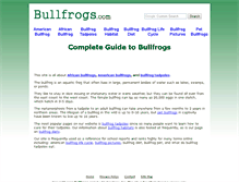 Tablet Screenshot of bullfrogs.com